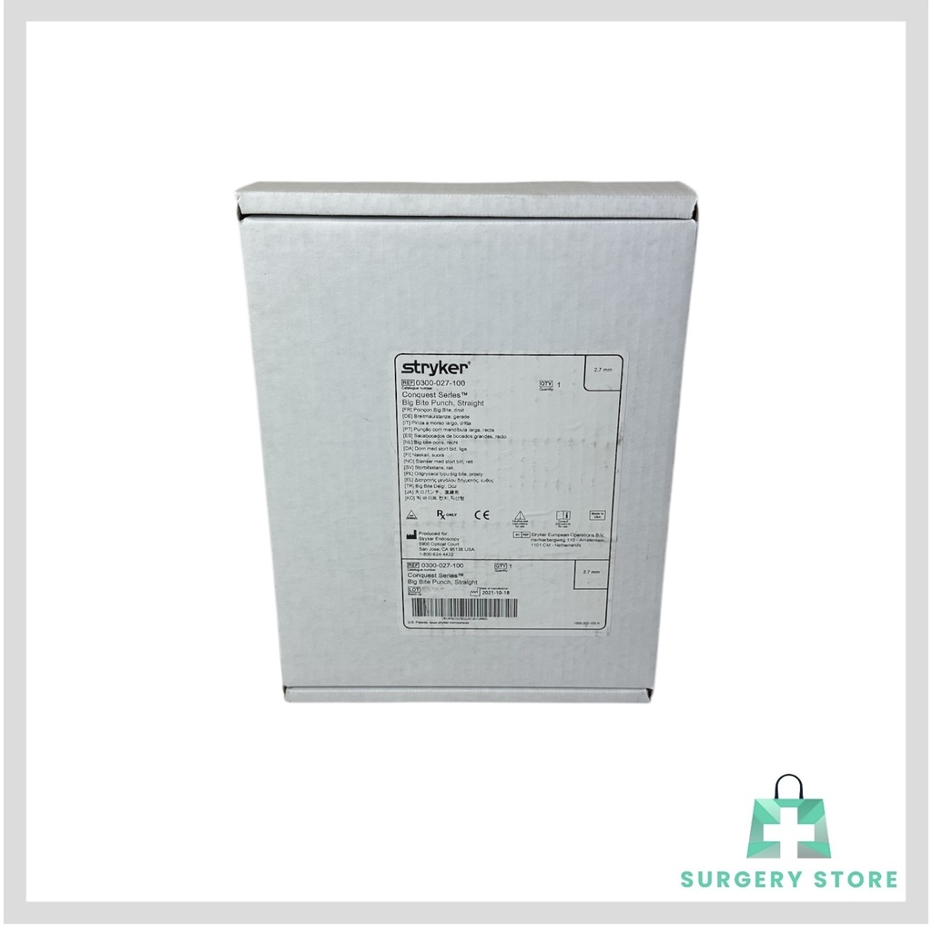 300-027-100 - STRYKER CONQUEST ARTHROSCOPIC MANUAL INSTRUMENT: BIG BITE PUNCH, STRAIGHT, 2.7MM (NEW)