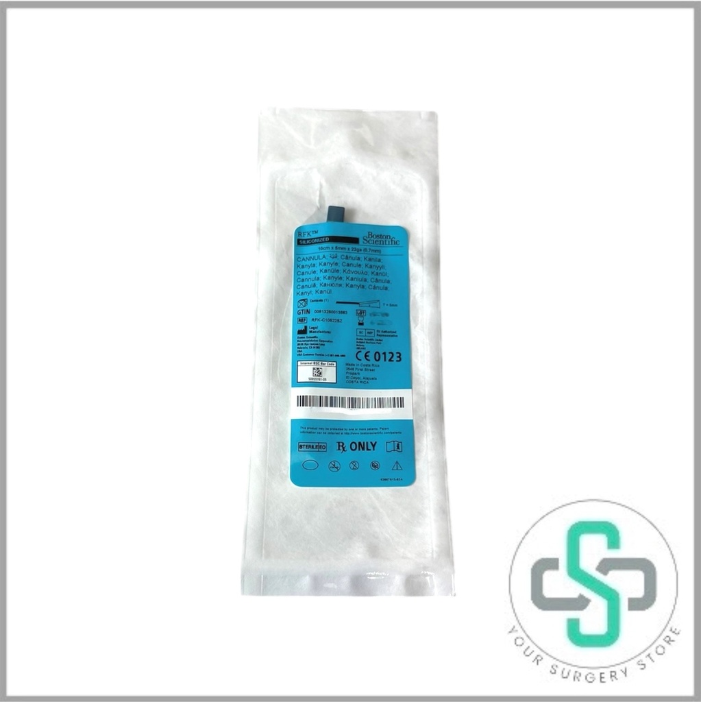 RFK-C10522SZ- BOSTON SCIENTIFIC RFK SILICONIZED CANNULA, 10CM X 5MM X 22GA (EACH)
