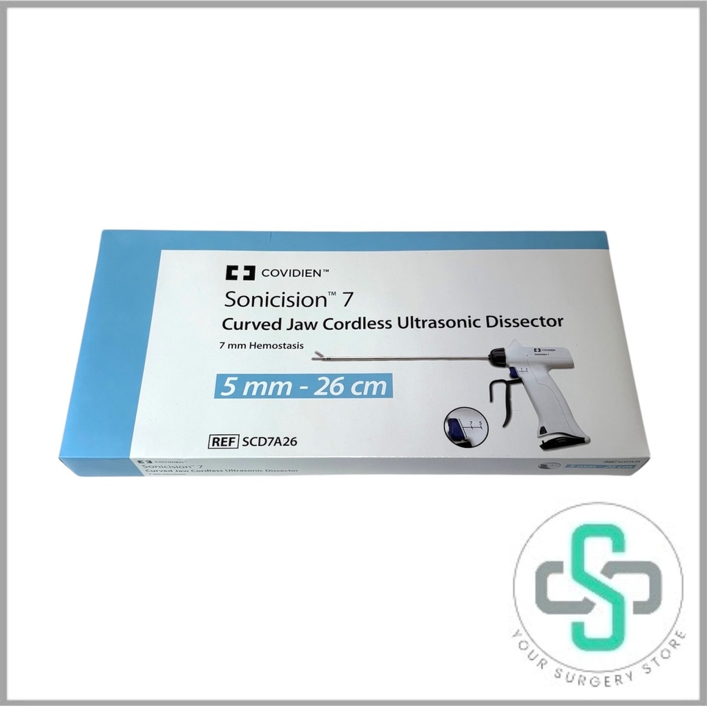 SCD7A26 - COVIDIEN SONICISION 7 CURVED JAW CORDLESS ULTRASONIC DISSECTOR, 5MM - 26CM 