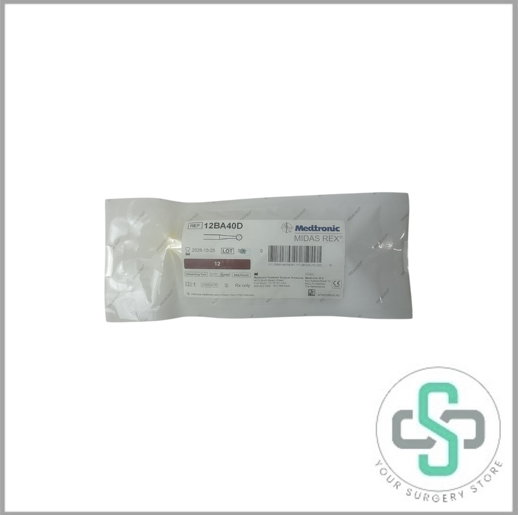12BA40D - MEDTRONIC MIDAS REX 12 DISSECTING TOOL (BURGANDY) 