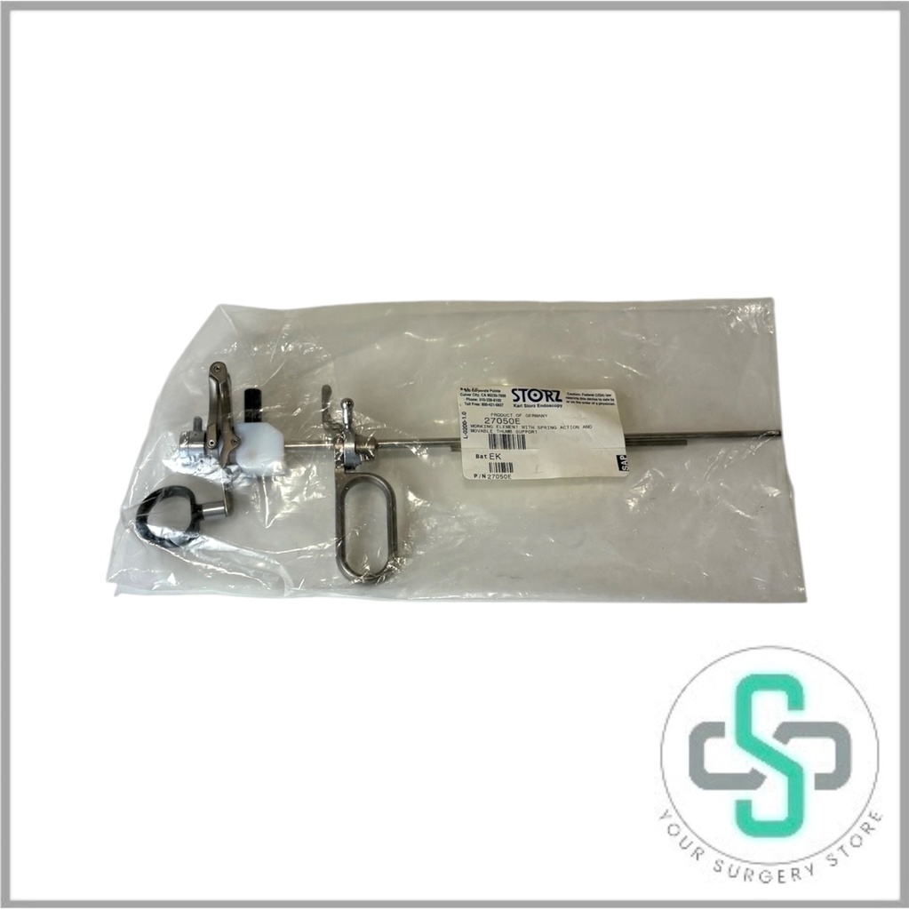 27050E - STORZ WORKING ELEMENT WITH SPRING ACTION AND MOVABLE THUMB SUPPORT (NEW)