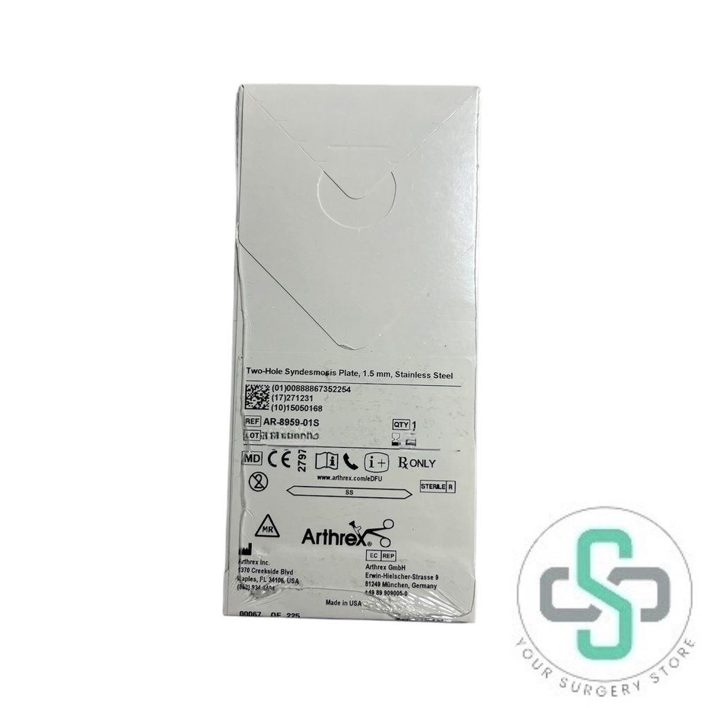 AR-8959-01S - ARTHREX TWO-HOLE PLATE, SS, STERILE 