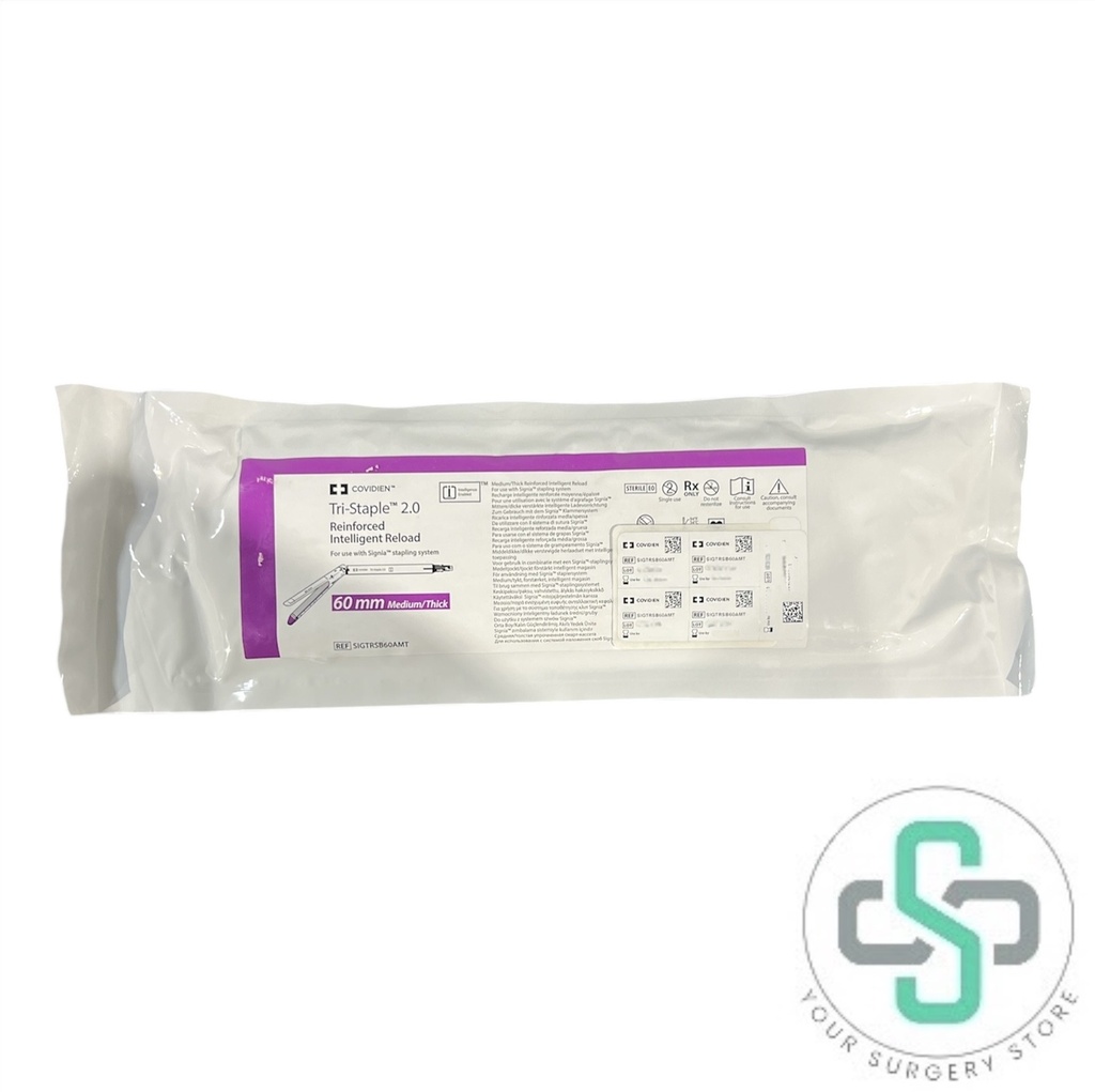 SIGTRSB60AMT - COVIDIEN TRI-STAPLE 2.0 REINFORCED INTELLIGENT RELOAD FOR USE WITH SIGNIA STAPLING SYSTEM, 60MM MEDIUM/THICK