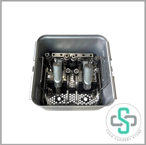 [DRILL SET 4505/4508 (Used)] DRILL SET - STRYKER SYSTEM 8 SABO (4508) / CORDLESS DRIVER (4505) SET WITH ACCESSORIES AND STERILIZATION TRAY (USED)