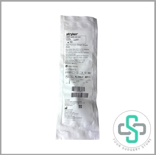 [6290-208-025] 6290-208-025 - STRYKER PELLO SHAVER BLADE, 2.5MM, STRAIGHT