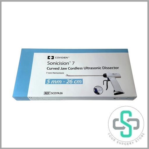 [SCD7A26] SCD7A26 - COVIDIEN SONICISION 7 CURVED JAW CORDLESS ULTRASONIC DISSECTOR, 5MM - 26CM 