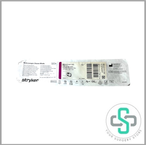 [0275-641-000] 0275-641-000 - STRYKER FORMULA ARTHROSCOPIC SHAVER BLADE TPS SMALL-JOINT ABRASION BUR HOODED, 2.0MM X 80MM (PURPLE) 