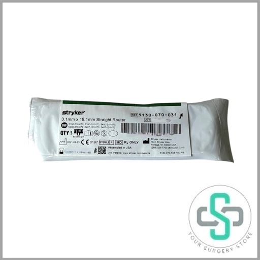 [5130-070-031] 5130-070-031 - STRYKER 3.1MM X 19.1MM STRAIGHT ROUTER 