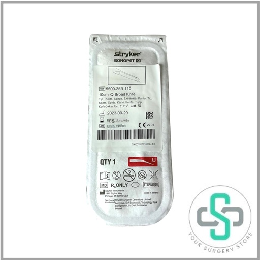 [5500-25B-110] 5500-25B-110 - STRYKER SONOPET IQ BROAD KNIFE, 10CM 