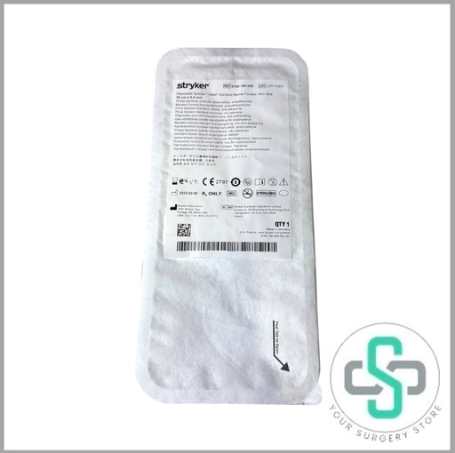 [6760-180-005] 6760-180-005 - STRYKER DISPOSABLE SPETZLER-MALIS STANDARD BIPOLAR FORCEPS, NON-STICK, 18CM X 0.5MM 