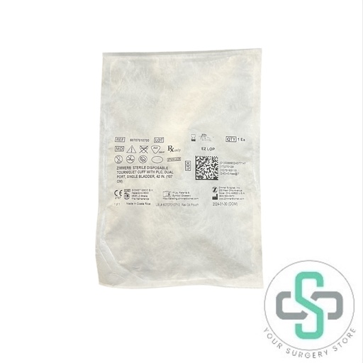 [60707010700] 60707010700 - A.T.S.® CYLINDRICAL TOURNIQUET CUFF, 42", DUAL PORT, SINGLE BLADDER, DUAL HOSE, WITHOUT SLEEVE, POSITIVE LOCK COLLECTION (STERILE)