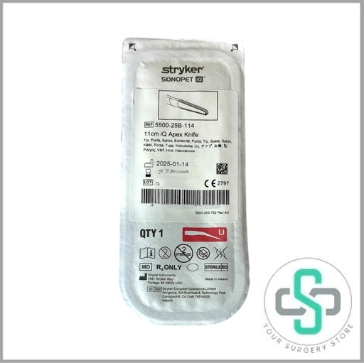 [5500-25B-114] 5500-25B-114 - STRYKER SONOPET IQ APEX KNIFE, 11CM 