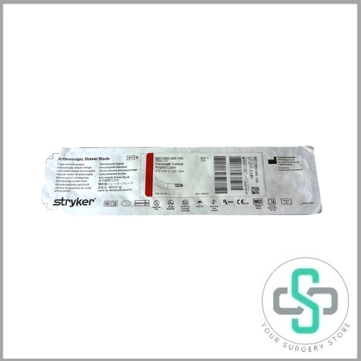 [0380-545-100] 0380-545-100 - STRYKER FORMULA ARTHROSCOPIC SHAVER BLADE TOMCAT ANGLED CUTTING, 4.0MM X 125MM (RED) 