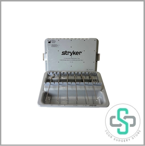 [GRASPER SET (Used)] GRASPER SET - STRYKER CONQUEST ARTHROSCOPIC MANUAL INSTRUMENT STERILIZATION TRAY + 6 INSTRUMENTS (USED)