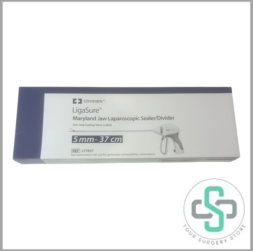 [LF1937] LF1937 - COVIDIEN LIGASURE MARYLAND JAW LAPAROSCOPIC SEALER/DIVIDER ONE-STEP SEALING, NANO-COATED, 5MM - 37CM