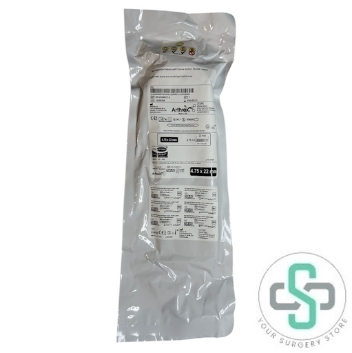 [AR-2324BCT-2] AR-2324BCT-2 - ARTHREX BIOCOMPOSITE SWIVELOCK SUTURE ANCHOR, DOUBLE LOADED WITH PEEK EYELET AND TWO #2 TIGERTAIL SUTURES, 4.75MM X 22MM (TEMP SENSITIVE) 