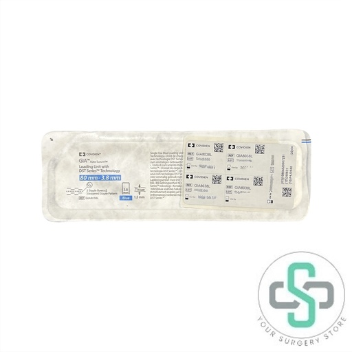 [GIA8038L]  GIA8038L - COVIDIEN GIA LOADING UNIT WITH DST SERIES TECHNOLOGY, 80MM - 3.8MM