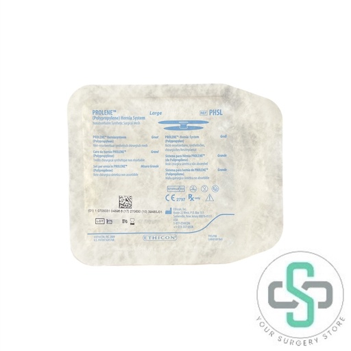[PHSL] PHSL - ETHICON PROLENE (POLYPROPYLENE) HERNIA SYSTEM NONABSORBABLE SYNTHETIC SURGICAL MESH, LARGE