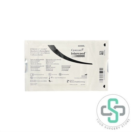 [4350XL] 4350XL - ETHICON GYNECARE INTERCEED ABSORBABLE ADHESION BARRIER, 5"x 6" (12.7 X 15.2CM)