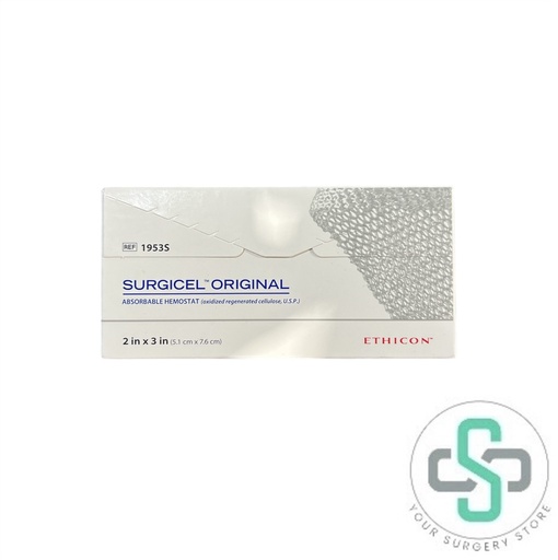 [1953S (Box Of 12)] 1953S - ETHICON SURGICEL ORIGINAL ABSORBABLE HEMOSTAT, 2IN X 3IN (BOX OF 12)