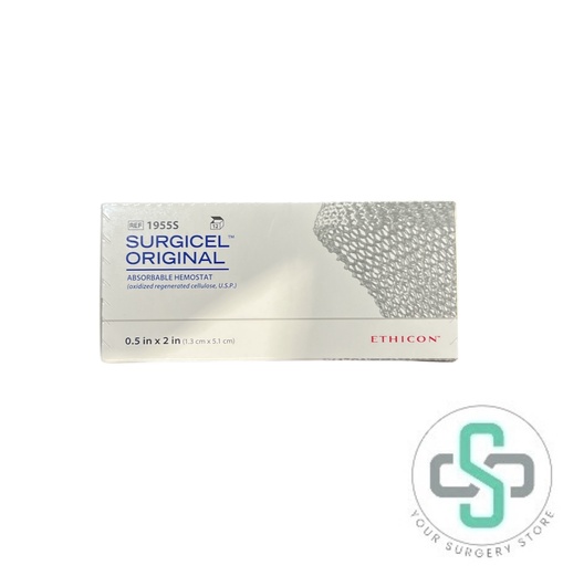 [1955S (Box Of 12)] 1955S - ETHICON SURGICEL ABSORBABLE HEMOSTAT OXIDIZED REGENERATED CELLULOSE (BOX OF 12)