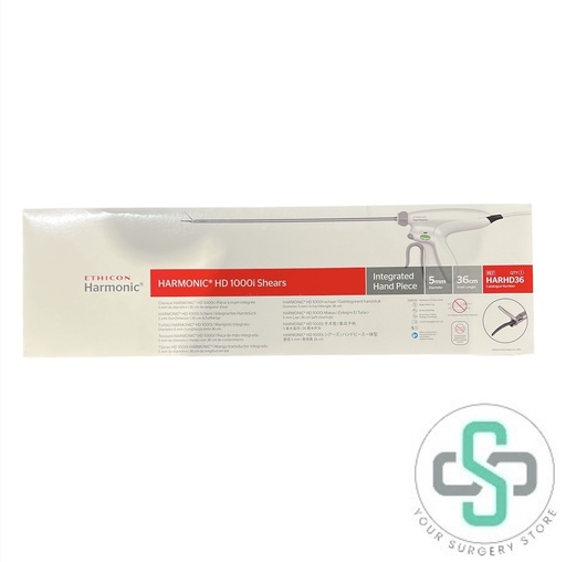 [HARHD36] HARHD36 - ETHICON ENDO-SURGERY HARMONIC HD 1000I SHEARS INTEGRATED HAND PIECE, CURVED TIP, 5MM X 36CM