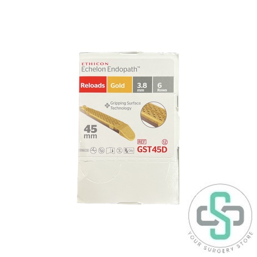[GST45D] GST45D - ETHICON ENDO-SURGERY ECHELON ENDOPATH ENDOSCOPIC LINEAR CUTTER RELOAD GOLD, 45MM X 3.8MM, 6 ROWS